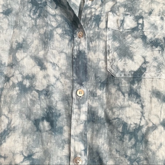 Tuckernuck Faherty NWOT Ocean Dye Malibu Linen Button Up Shirt Small - Picture 10 of 12